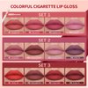 MAEPEOR Matte Lipstick Set 4 Colors Velvety All Day Lipstick Waterproof Long Lasting Lipstick Samples Case (Set 02)