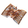 Hair Comb Wire Plate Hair Comb Water Drop Beads Magic Hair Clips Hair Comb Magic Elastic Hair Clips For Women Girls Hair Accessory(Coffee)