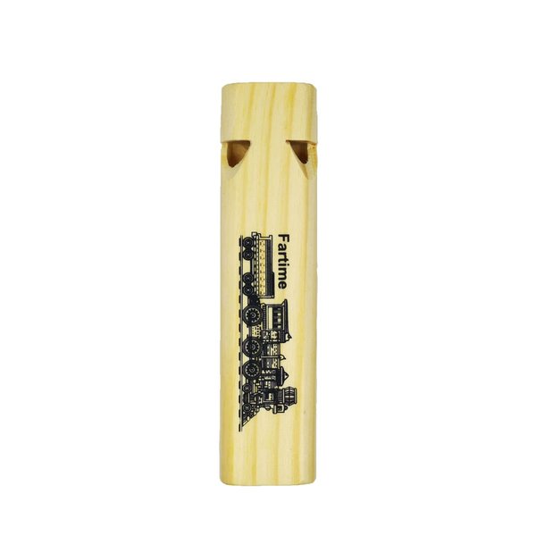 Fartime Wooden Train Whistle-2Tones 5.75" Length-Wood Train Whistle for Kids,Stocking Stuffers,Train Party Favors,Noisemakers,Theme Birthday Decorations,etc.