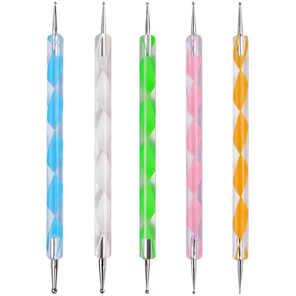 Embossing and Clay Sculpting Dotting Tool Set, Ball Stylus for Nail Art, 2 Way Sizes for Diverse Patterns