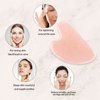 Gua Sha Facial Tools Set of 3 Guasha Massage Tool Rose Quartz Gua Sha Scraping Tool for Face,Neck, Eyes and Body,Jade Stone Guasha Board Pack of 3 (Pink)