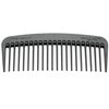 Chicago Comb Model 10 Carbon Fiber, Compact Wide-Tooth Comb, Made in USA, Anti-Static, 5 Inches (12.7 cm) Long, Graphite Black