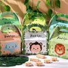 12 Pcs Zoo Party Box Safari Party Favor for Kids Baby Jungle Animal Party Bags Treat Boxes Goodie Bags Safari Themed Birthday Party Supplies Decorations