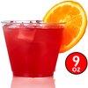 Hard Plastic Tumblers 9 oz. Party Cups/Old Fashioned Glass, 50 Count Drinking Glasses, Crystal Clear