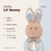 Bearington Baby Lil’ Bunny, 5.5 Inch Plush Bunny Rabbit Stuffed Animal, Soft Baby Rattles and Plush Rings, Baby Gift