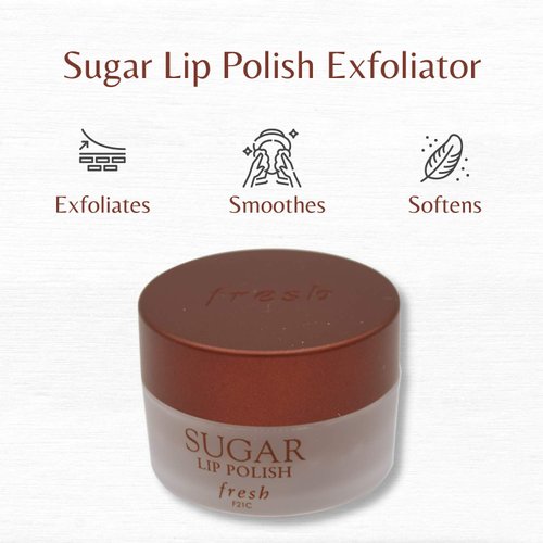 Fresh Sugar Lip Polish Exfoliator - Gentle Exfoliating Scrub Lip Care, Natural Exfoliation Treatment for Rough and Dry Lips