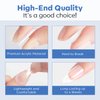 modelones Short Square Nail Tips, Pre-shaped Full Cover Fake Nails Soft Gel Acrylic Nail Tips Nail Extension False Gel x Nail Kit 216PCS 12Sizes