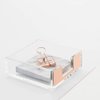 Rose Gold Sticky Note Holder Clear Post Note Holder Acrylic Memo Pad Holder Notpad Dispenser for Office Home School Elegant Desk Accessory