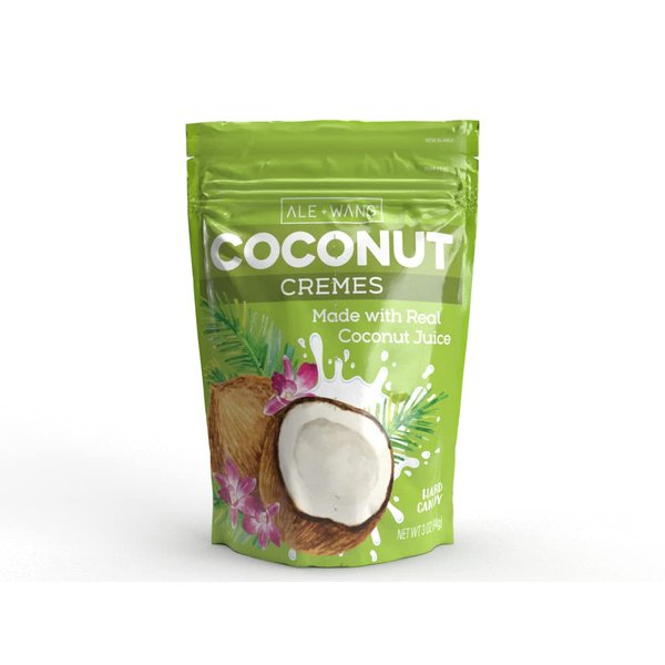 ALE + WANG Coconut Cremes Hard Candy | Made with 100% Pure Coconut Milk | Great Alternative to Chocolate, Caramel, and Toffee (1-Pack)