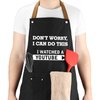 VIISPIRIT Father's Day Gifts for Dad, Funny Men Apron with 3 Tool Pockets Adjustable Neck Strap, Waterproof, Valentine's Gifts from Wife for Husband, Friends, Birthday Gifts, BBQ Cooking Chef Apron