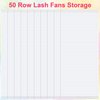 OIIKI False Eyelash Fans Paper Tape 1000pcs, Double Sided Adhesive Eyelash Fan Tape Holder Sticky Lash Strip, Eyelash Extensions Storage Tape Fast Fan Tapes