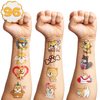 Shiba Inu Temporary Tattoos Suit Cute Dog 81 PCS Funny Cute Pet Themed Stickers for Kids Birthday Party Supplies, Decorations, Favors and Prizes Cute Gifts for Boys and Girls With Different Dog Faces