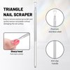 Aokitec Cuticle Trimmer with Cuticle Pusher, 5PCS Professional Stainless Steel Pedicure Manicure Tools Kit with Triangle Nail Polish Scrapper Cuticle Nipper Nail Dust Brush for Fingernails & Toenails