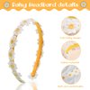 AIUPUOC Flower Headband for Girls Yellow Daisy Headband Spring Floral Headband Hair Accessories Flowers for Hair Black Headband Hot Pink Headband for Women Hair Band Hair Hoop (Yellow)