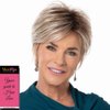 Toni Brattin Whimsical Avg Cap Wig Color Light Blonde - 5" Short Textured Layering Face Framing Soft Bangs ChangeLite Heat Friendly Synthetic Peluca Straight Wig Bundle Wig Cap, Hairloss Booklet