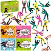 28 Packs Valentines Day Cards for Kids with Sticky Wall Climbing Men Ninja Set for Classroom,Valentine's Gifts Exchange For School, Valentine's Party Favors for Kids, Valentine's Prizes for Boys Girls
