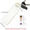 Bocasal Leather Lipstick Case Holder Chapstick Keychain Pouch, Zipper Lip Balm Lip Gloss Bag for Purse with Key Chain Elastic Band, Makeup Travel Organizer, Cosmetic Storage Kit for Women Girl (White)