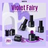 MEFA Purple Gel Nail Polish, 6 Colors Purple Gel Polish Set Pink Shimmer Purple Nail Polish Gel Soak Off Grape Lilac Violet Gel Nail Art Manicure DIY Salon Gifts for Women Girls
