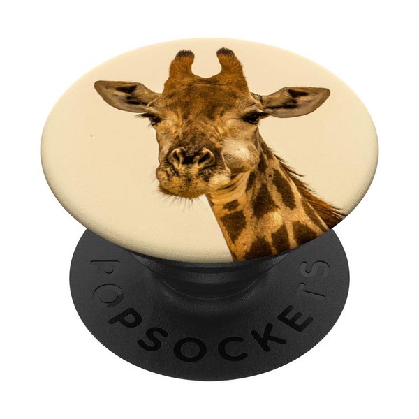Fuzewear Giraffe Happy PopSockets Stand for Smartphones and Tablets