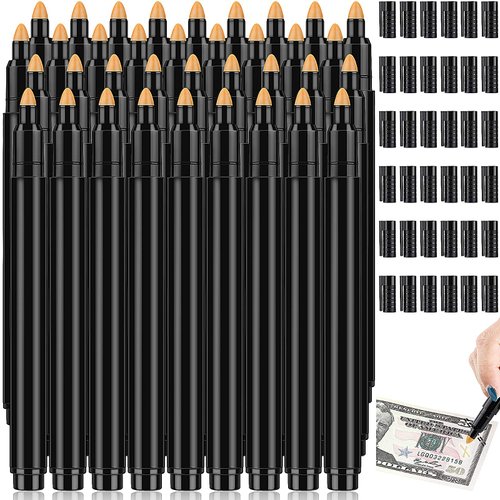 Counterfeit Bill Detector Pen Money Checker Bill Money Detector Marker Pen for Cash Currency Note (36 Pieces)