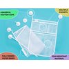 2 x Mesh Bath Toy Organizer + 8 Ultra Strong Hooks – The Perfect Bathtub Toy Holder & Bathroom or Shower Caddy – These Multi-use Net Bags Make Baby Bath Toy Storage Easy – For Kids & Toddlers