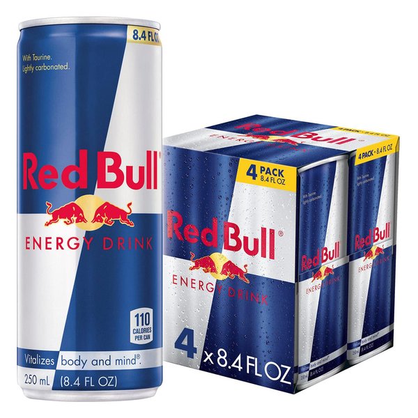Red Bull Energy Drink, 8.4 Fl Oz Cans, 4 Pack
