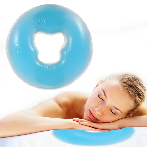 Salmue Silicone Pillow Soft Massage Face Relax Pillow Headrest, SPA Beauty Salon Skin Care Soft Overlay Face Relax Weigh Cushion Pad, Salon Cushion Silicon Facial Relax Head Cradle Cushion(Sky Blue)