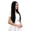 REECHO 24" Straight Long 4 PCS Set Thick Clip in on Hair Extensions Natural Black