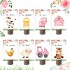 16Pcs Farm Animal Centerpieces and Wooden Stands, Barnyard Party Supplies for Baby Shower Birthday, Farm House Birthday Party for Table Decorations for Boys Girls