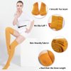 MK MEIKAN Light Orange Over Knee High Socks for Women, Mustard Yellow Thigh High Socks Velma Costume Socks Tall Cospaly Fashion Opaque Boots Long Socks 1 Pair, Mustard Yellow