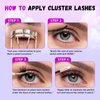 Yinaber Lash Clusters 280pcs Individual Lashes Cluster Natural DIY Eyelash Extension Lash Clusters 30D 8-16mm Mix D Curl Eyelash Clusters Extensions for Self (30D-0.07D-8-16Mix)