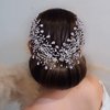 wedding tiara bridal hair piece silver rhinestone hair accessory for ladies,Rhinestone Bridal Bridesmaid Hair Comb Accessories (Silver One on the Left)