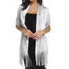 Rheane Silver Shawl for Evening Dresses and Weddings - Glittery Fall Wedding Wrap