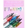 10 Color Metal Giltter 3D Nail Art Pens Set, Kalolary Double-ended Nail Point Graffiti Dotting Pen Drawing Painting Liner Brush for DIY Nail Art Beauty Adorn Manicure Tools(G)