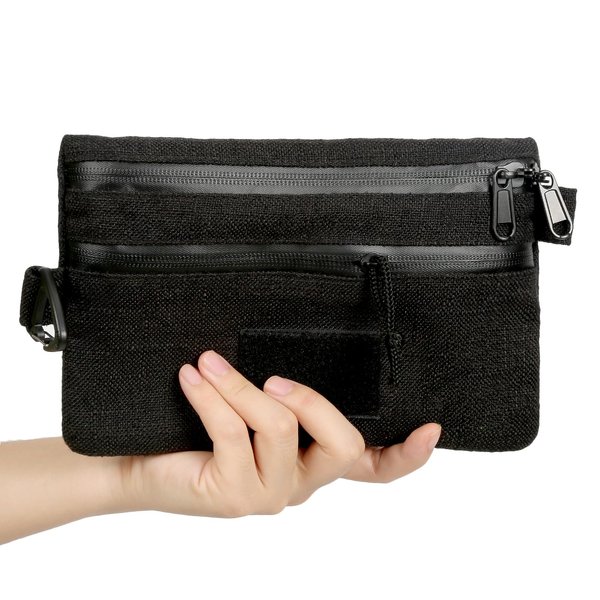 MTGPRO Small Smell Proof Bag-8x6 inch,Dog-Tested Smell Proof Pouch Container,Odorless Scent Proof Bags Storage For Travel Storage, No Smell Odor Proof Bags Carbon Lined (black)