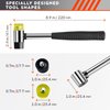 Small Rubber Mallet Hammer Tool - 25mm Non Marring Hammer Tapping Block for Vinyl Plank Flooring Mallet Rubber Hammer Small Hammer for Crafts - Jewelry Wood Rubber and Nylon Double Faced Soft Mallet