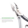 NGHIA Cuticle Nipper - D-03 JAW 12 | Stainless Steel | Durable and Sharp | Ergonomic Design | Grey Plated | Ideal for Salons and Home Use