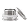 Worldwhere 2" Tri Clamp Bulkhead Compression Fittings,Stainless Steel 304 Homebrew Kettle Weldless Bulkhead