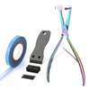 EHDIS Hair Extensions Tools Kit Tape in Hair Extensions Pliers Flat Surface Hair Sealing Pliers with Lace Front Wig Adhesive Tape Roll Plastic Adhesives Remover Scraper Tool
