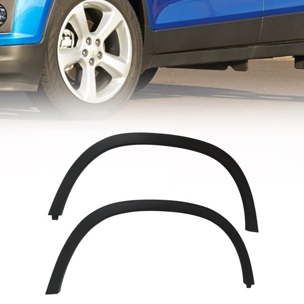 KONKENIE Pair Front Left&Right Side Wheel Fender Trim Flares 95275451 95275450 LH+RH Wheel Arch Molding Trims for Che-v-ro-let Tra-x 2013 2014 2015 2016 Black,Direct Replacement (2013-2016,LH+RH)