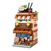 ASSTYSXH Japanese Street View Ramen Shop, Mini Building Blocks Bricks Set, 412PCS Mini Building Blocks Model Mini Shop Bricks Set, Creative Thinking DIY Toy for Adults Kids Boys Girls