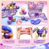 AMENON 24 Pack Valentines Day Galaxy Putty Slime Kit with Valentines Cards Gifts for Kids Boys Girls Colorful Stress Relief Fidget Toys Set for Valentine Classroom Exchange School Prizes Party Favors