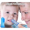 Brilliant Baby Finger Toothbrush - Silicone Gum Massager and Teether Brush for Infant-Toddler, 3 Months Old and Up, Blue/Clear, 2 Count