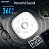 Sharp Sound Machine Alarm Clock with Bluetooth Speaker, 6 High Fidelity Sleep Soundtracks – Soothing Noise Machine for Baby, Adults, Home and Office – White LED
