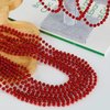 EOBOH 50PCS Bead Necklace, Red Christmas Bead Stuff Party Favors, 33" Necklaces Festival Parade Throw Accessories for Wedding Birthday Valentines Mardi Gras Christmas Celebrations Decorations