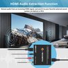 J-Tech Digital HDMI Audio Extractor 4K 30Hz 1080P 60Hz SPDIF + RCA Output, HDMI ARC Audio Extractor Converter, Dolby Digital/DTS CEC