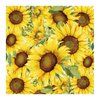 Jajajuegos 80Pcs Sunflower Paper Napkins Sunflower Disposable Party Napkins Set Sunflower Paper Luncheon Napkins Sunflower Theme Party Supplies for Sunflower Themed Parties, 6.5 Inch