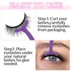 SLSXNL Reusable Self Adhesive Eyelashes Self Sticking Natural Look Without Glue - 3 Pairs Fluffy Wispy Self Adhesive Lashes Strip False Eyelashes with Tweezer