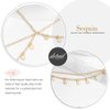 Yean Gold Sequins Head Chain Halloween Costume Headpiece Boho Festival Forehead Hair Jewelry Bridal Layered Hair Chain Prom Accessories Headbands for Women and Girls