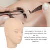 Lash Mannequin Head, Eyelash Extension Kit with 3 Layers Soft Silicone High Simulation, Practice Training Head for Makeup, Beauty, Face Washing, Massage, Acupuncture Training